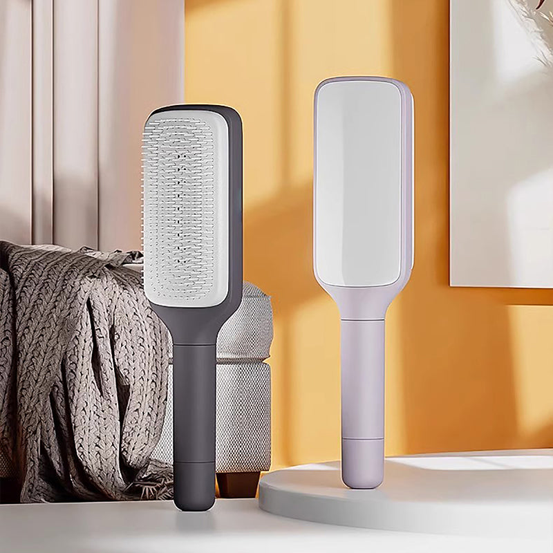 4-in-1 Self-Cleaning Hair Brush