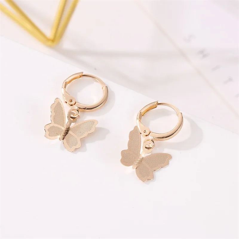 Rhinestone Butterfly Stud Earrings Jewelry