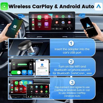 CarlinKit Mini Ultra 3 Wireless CarPlay & Android Auto Tiny Adapter