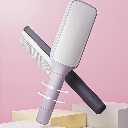 4-in-1 Self-Cleaning Hair Brush