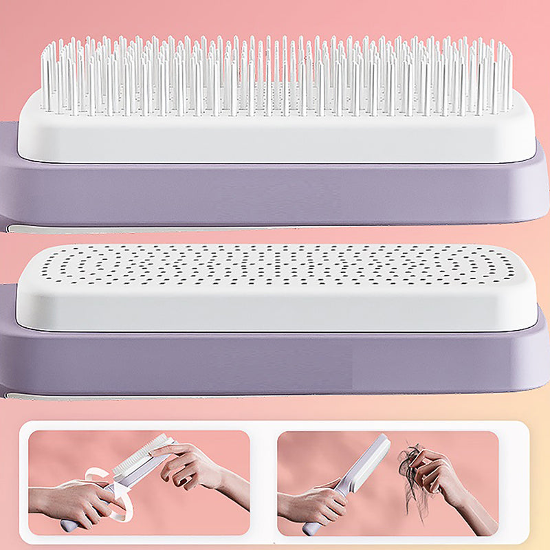 4-in-1 Self-Cleaning Hair Brush