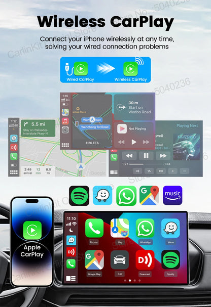 CarlinKit Mini Ultra 3 Wireless CarPlay & Android Auto Tiny Adapter