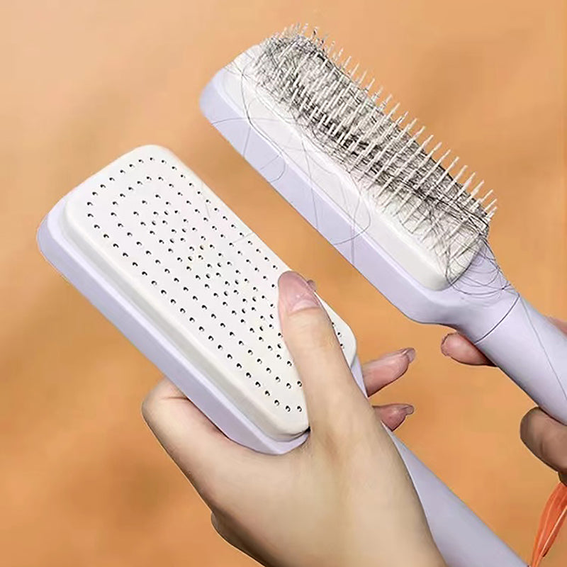 4-in-1 Self-Cleaning Hair Brush