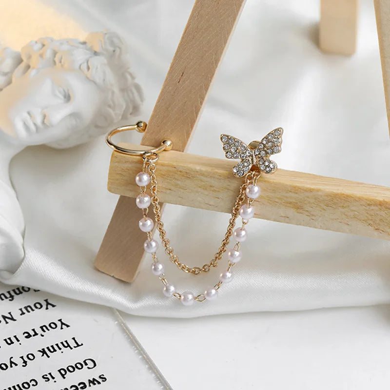 Rhinestone Butterfly Stud Earrings Jewelry