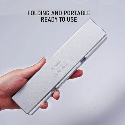 Foldable Bluetooth Keyboard Mini Aluminum Rechargeable Folding Wireless Keypad With Stand For Phone