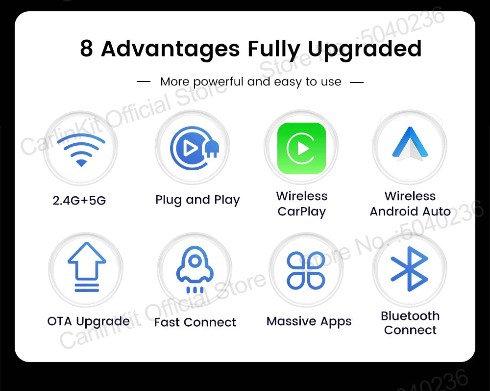 CarlinKit Mini Ultra 3 Wireless CarPlay & Android Auto Tiny Adapter
