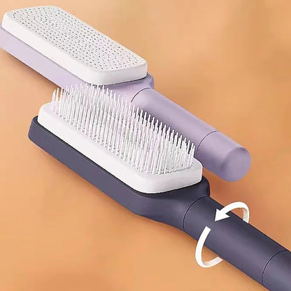4-in-1 Self-Cleaning Hair Brush